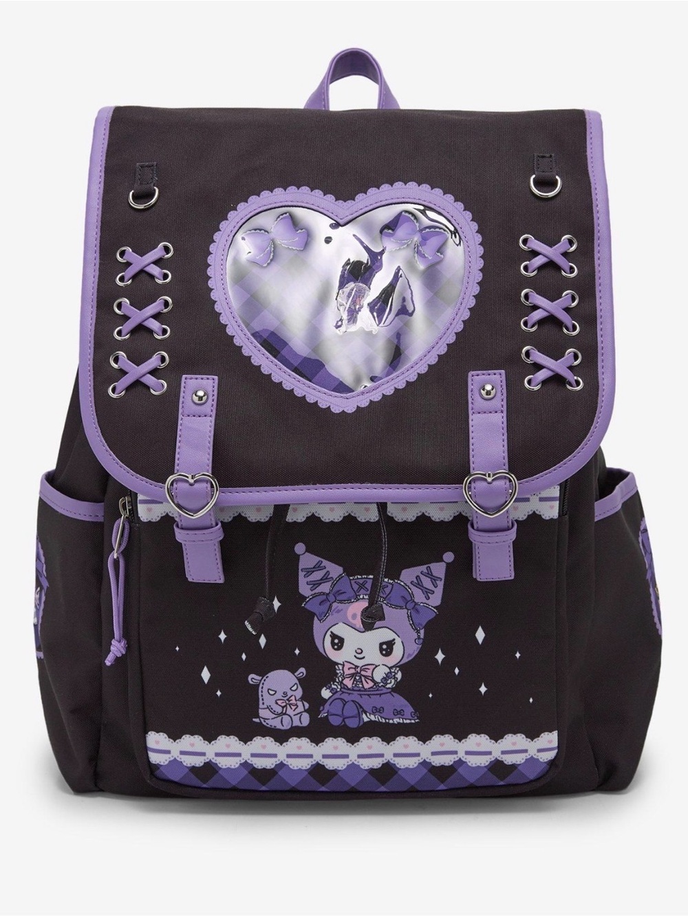 New Kuromi Ribbon Heart Pin Collector
Slouch Backpack